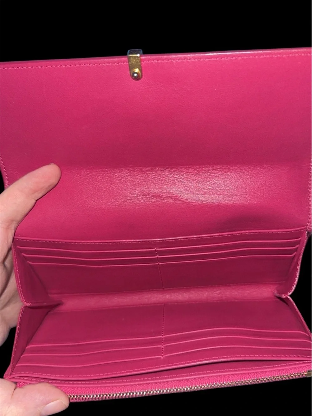 Yves Saint Laurent Pink Leather Women's Wallet
